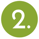 Grüner Kreis mit der Nummer 2