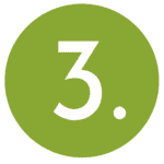 Grüner Kreis mit der Nummer 3