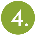 Grüner Kreis mit der Nummer 4